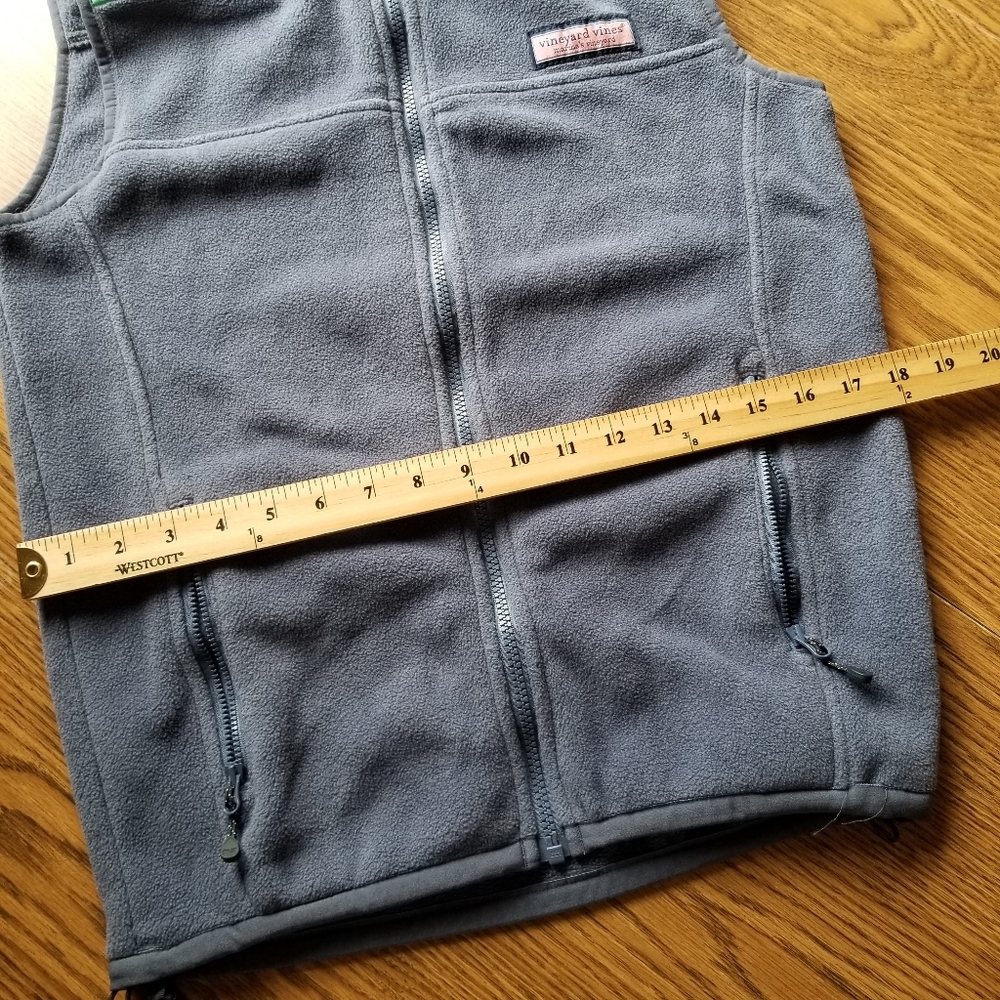 Vineyard Vines Mens Shep Fleece Vest Blue Green Preppy - Picture 14 of 16